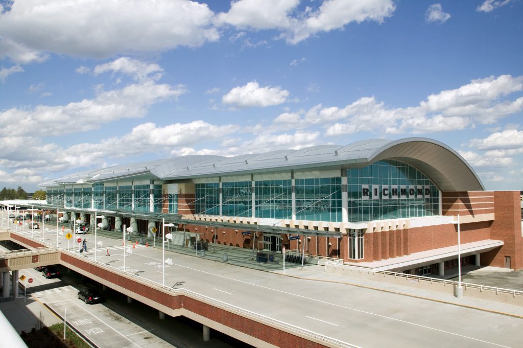 Outside the Richmond Airport Terminal