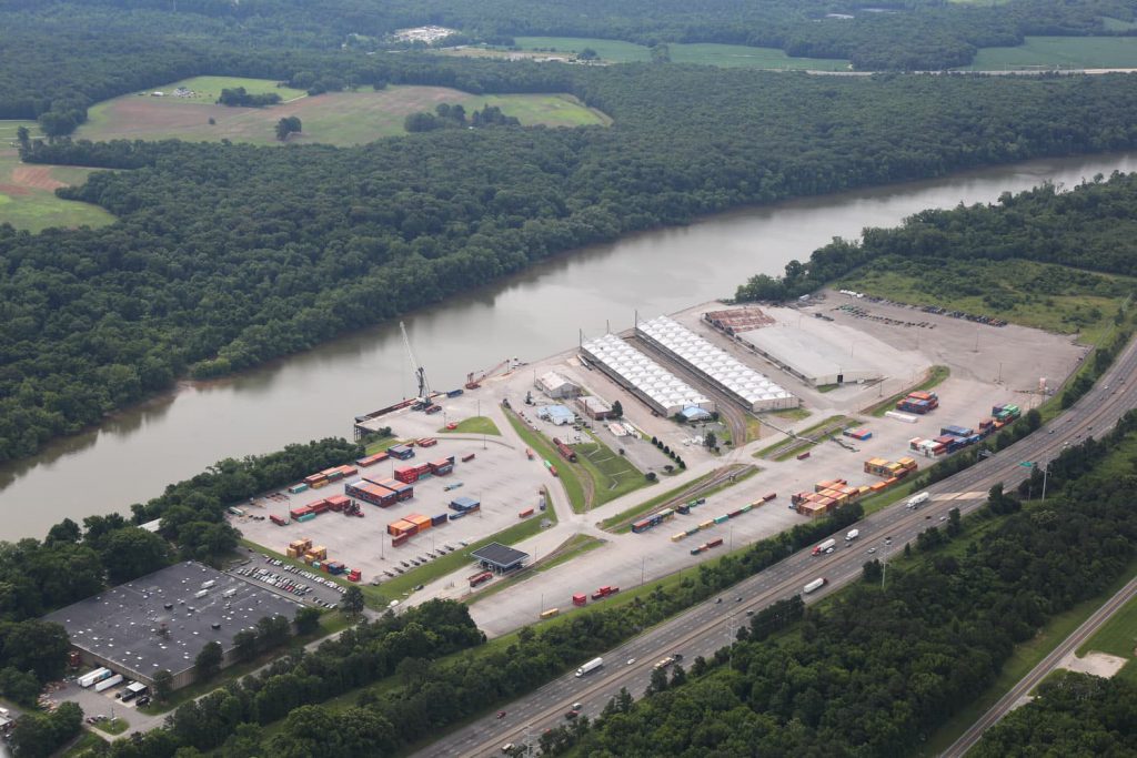 Aerial shot of the Richmond Marine Terminal