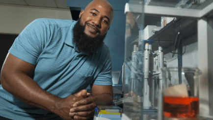Mychal Smith, Ph.D., an assistant professor in the VCU Department of Chemistry, will oversee the grant, which will begin in the 2023-24 academic year. (Kevin Morley, University Marketing)