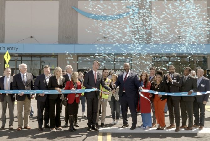 Amazon ribbon cutting