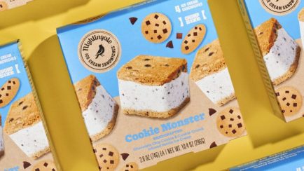 Ice cream company Nightingale packaging in Kroger's stores