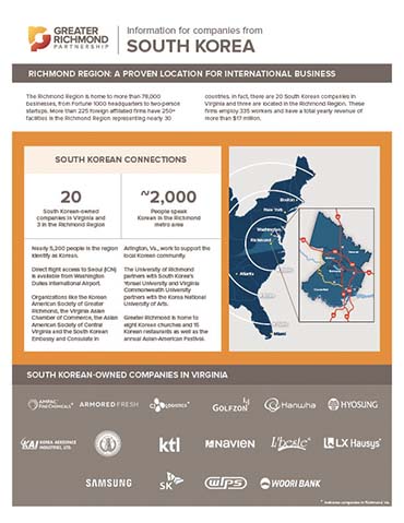 Korean information about the Richmond Region Virginia