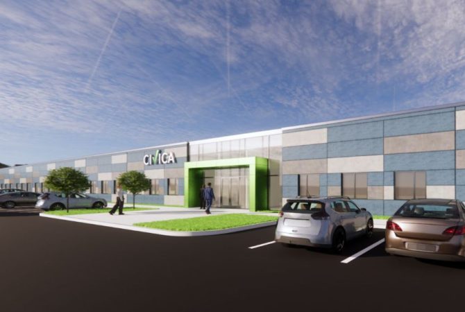 Rendering of Civica’s future lab facility in Chesterfield County