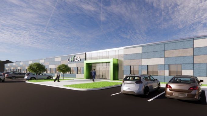 Rendering of Civica’s future lab facility in Chesterfield County