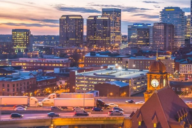 photo of Richmond skyline at early evening. ranked Top 15 U.S. Metro in LinkedIn’s 2025 Cities on the Rise