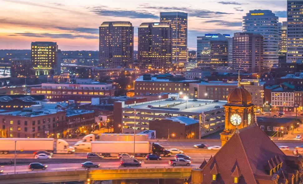 photo of Richmond skyline at early evening. ranked Top 15 U.S. Metro in LinkedIn’s 2025 Cities on the Rise