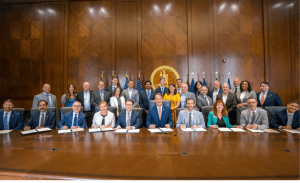 Govenor Youngkin with university officials