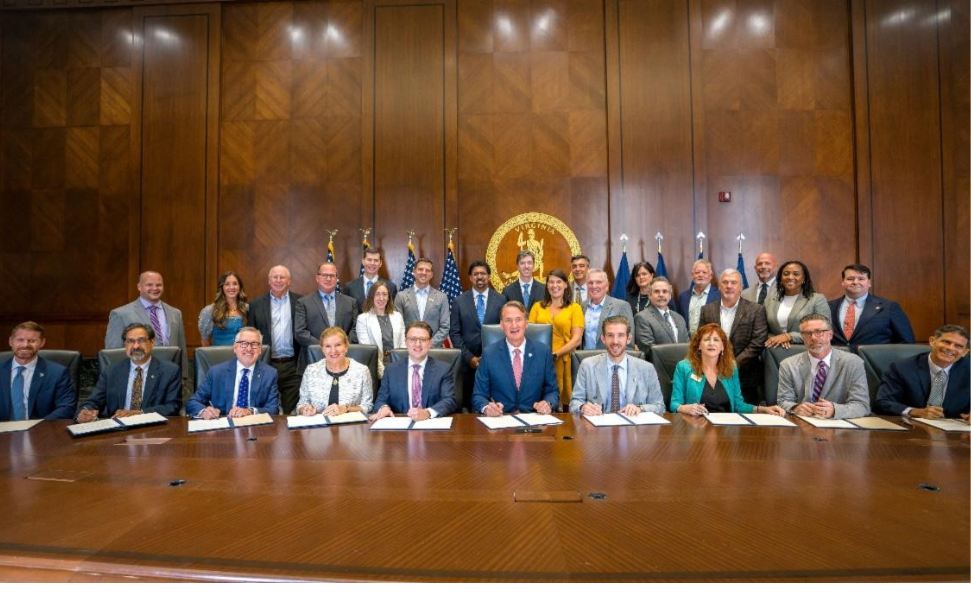 Govenor Youngkin with university officials