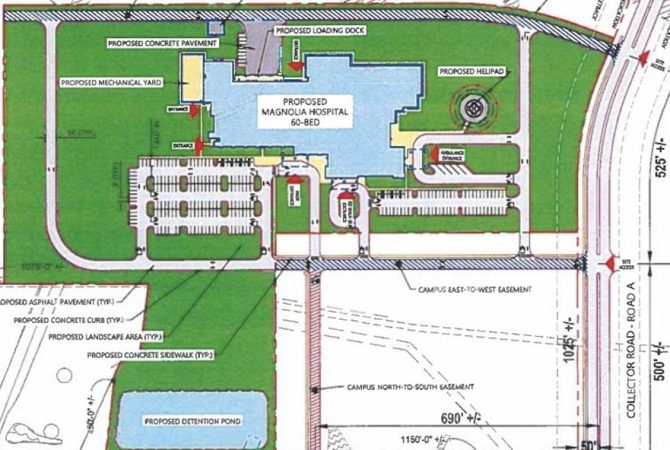 HCA Magnolia hospital site plan