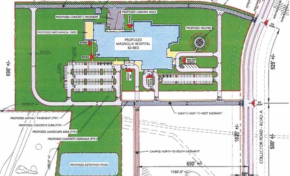 HCA Magnolia hospital site plan