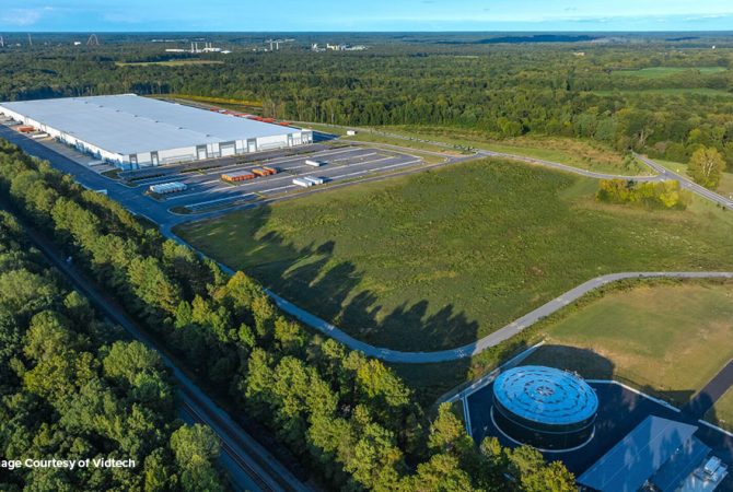 Lake Washington Partners of Bellevue purchased this 1.1-million-square-foot distribution center at 10462 Hickory Hill Road in Hanover County, Virginia. The site includes room to expand. Courtesy of Vidtech