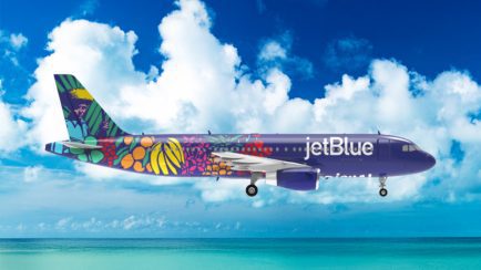 Jet Blue Tropical Plane