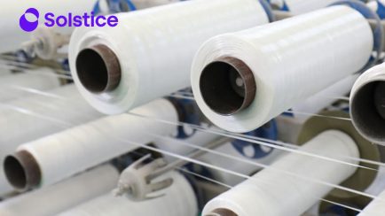 Solstice fibers on rolls for manufacturing materials