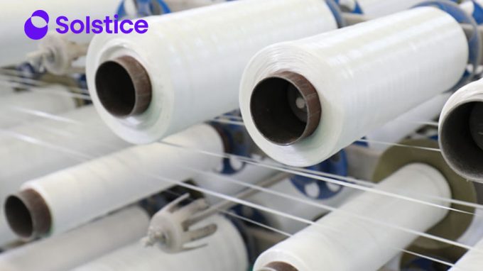 Solstice fibers on rolls for manufacturing materials