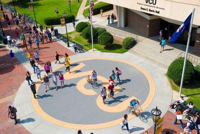Shot from Sky of VCU