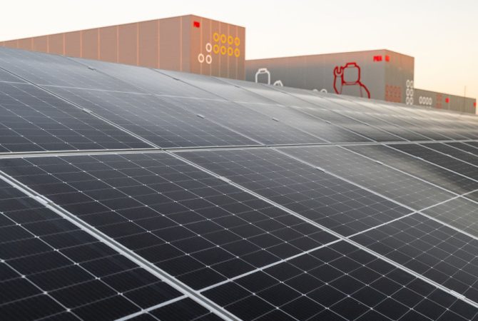 Close up of Solar Panels ©2026 The LEGO Group