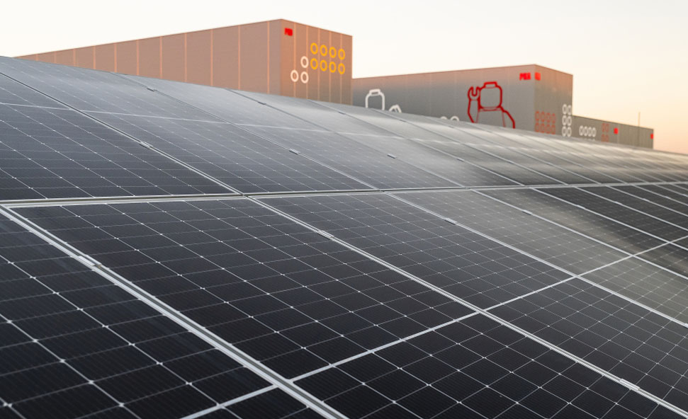 Close up of Solar Panels ©2026 The LEGO Group