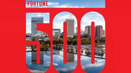 fortune 500 logo and skyline