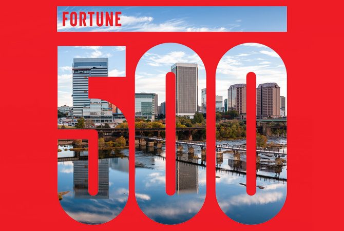fortune 500 logo and skyline