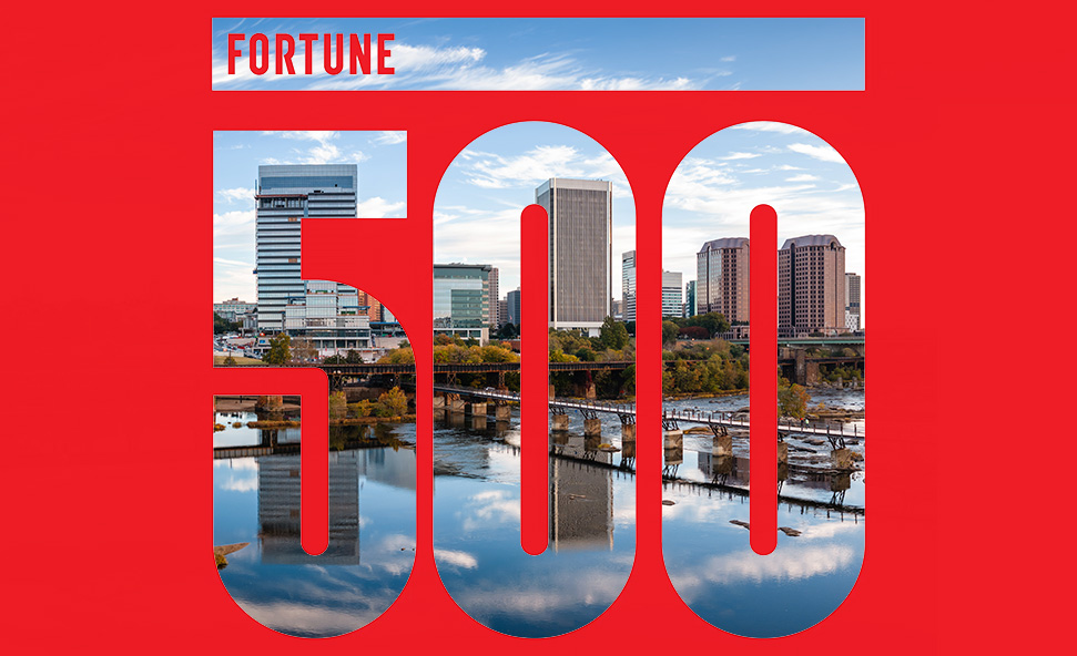 fortune 500 logo and skyline