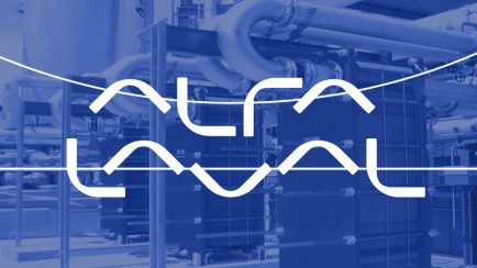 Alfa Laval logo over equipment