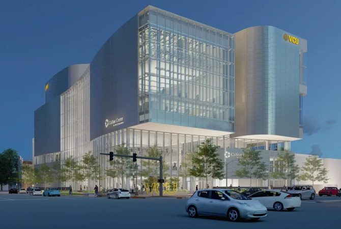 New Virginia Commonwealth University buildings under Construction.