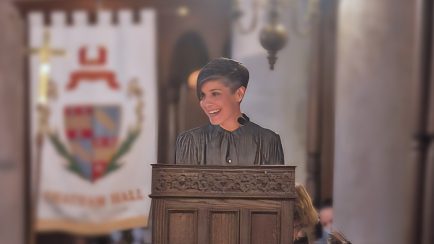 Alexis Ehrhardt giving speech