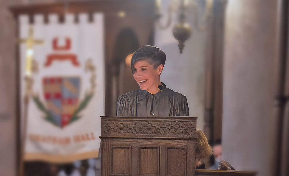 Alexis Ehrhardt giving speech