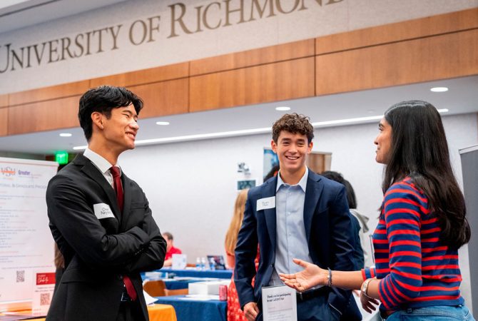 University of Richmond campus recognized among the top five liberal arts colleges for career outcomes in LinkedIn rankings