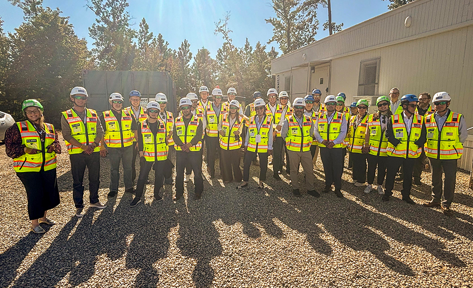 French delegation visiting Iron Mountain Construction site